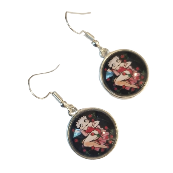 Handcrafted Betty Boop Earrings - Picture 2 of 4